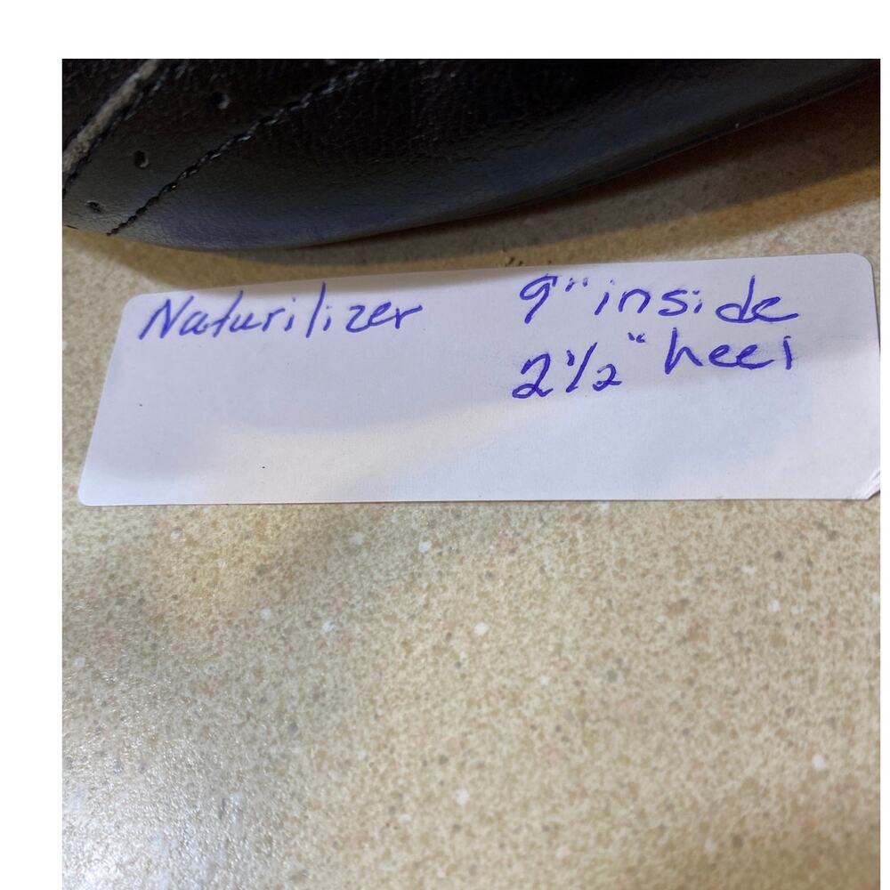 Naturalizer Mary Jane T Strap Heels Womens 9 Black Leather 2.5 Inch - Picture 8 of 8